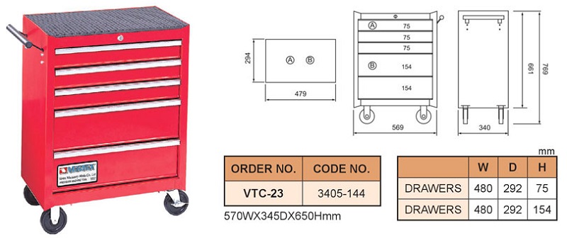 tủ 5 ngăn VCT-23